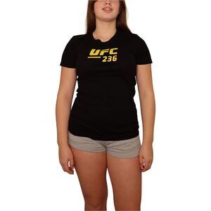 UFC Womens 236 Apr 13 Atlanta Graphic T-Shirt, Black, NWT